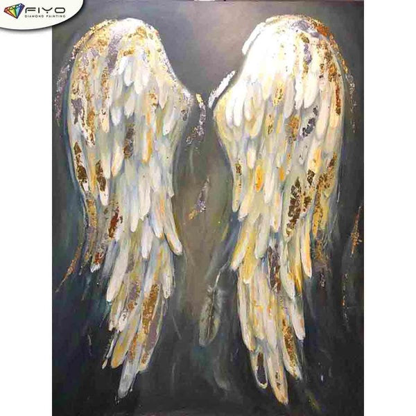 FIYO Wings DIY 5D Diamond Painting Full Drill with Number Kits Home and Kitchen Fashion Cross Stitch Embroidery Paintings Canvas Pictures Wall Decora
