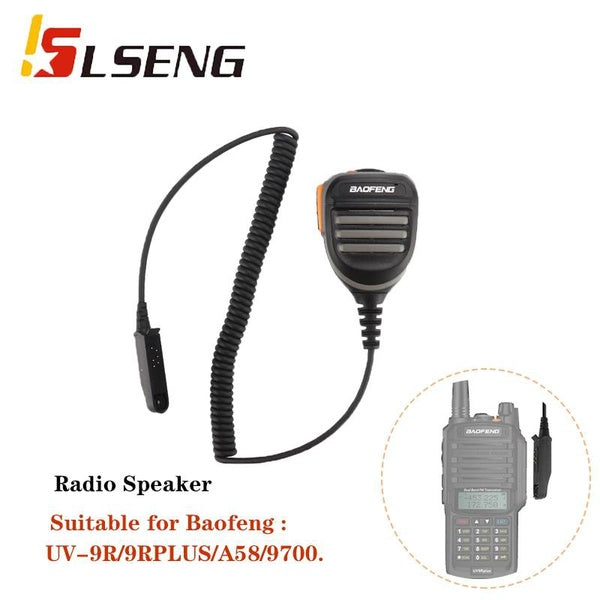 Two Way Radio Baofeng Waterproof Microphone Handheld Speaker Mic for UV-9R-9RPLUS-A58-9700 Waterproof Walkie Talkie Keeps Portable Radio Mic in Place