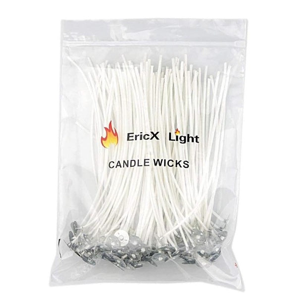 100 Piece Cotton Candle Wick 6" Pre-Waxed for Candle Making,Candle DIY