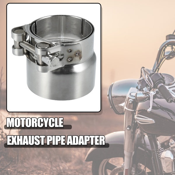 51-54-56-58-62mm 2.0"-2.1"-2.2"-2.3"-2.4" Motorcycle Universal Stainless Steel Exhaust Pipe Adapter Connector Reducer Muffler