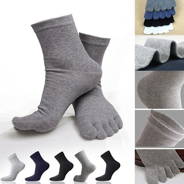 Cotton Socks Comfortable Five Finger Socks Toe Socks Casual Soft Solid Color Breathable