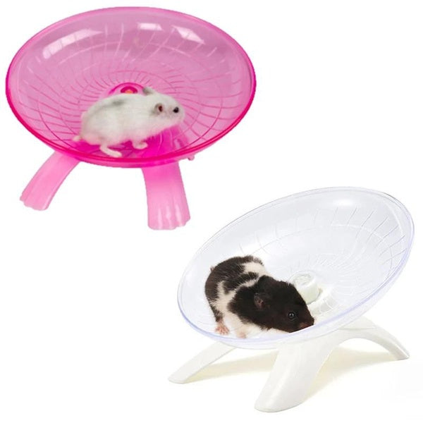 Pet Hamster Running Wheel Mute Flying Saucer Steel Axle Wheel Hedgehog Rat Running Disc Toys Small Animal Hamster Accessories