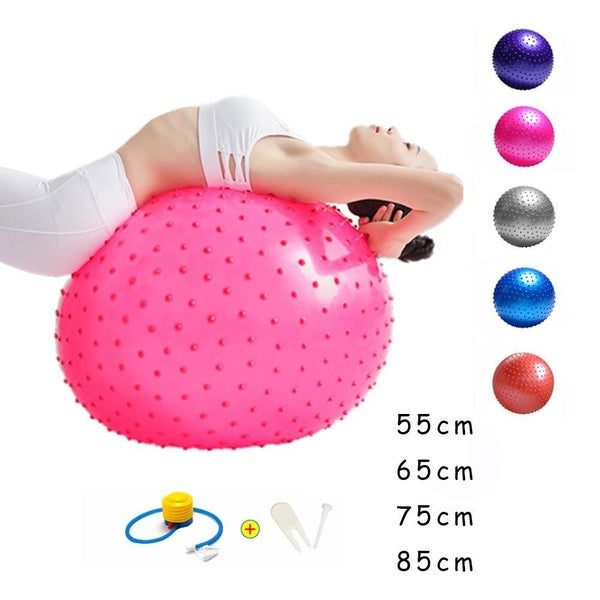 Balle de massage ponctuelle 55 cm-65 cm-75 cm-85 cm Balle de yoga avec pompe Ballons de fitness Hedgehog Fitball Pilates Entraînement d'équilibre Spo