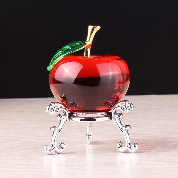 Red crystal apple home decoration ornament peace fruit to send girlfriend gift birthday gift mascot crafts