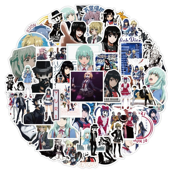10-50pcs High-Rise Invasion Japanese Anime Stickers Graffiti Kids Toy Skateboard Phone Laptop Luggage Sticker Decals
