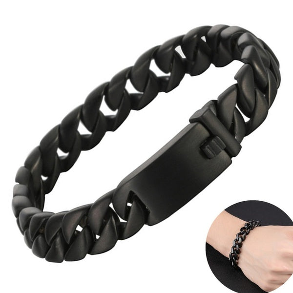 1 PCS Classic Fashion Men's Chain Bracelet Men's Charm Jewellery (Width: 12mm)