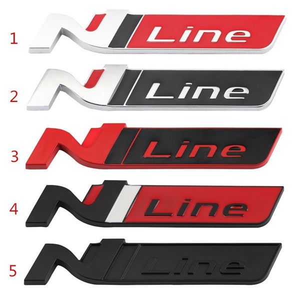 N Line logo Car Sticker Badge Emblem Decal Front Grille for Hyundai I30 2021 Sonata Elantra Veloster Kona Tucson