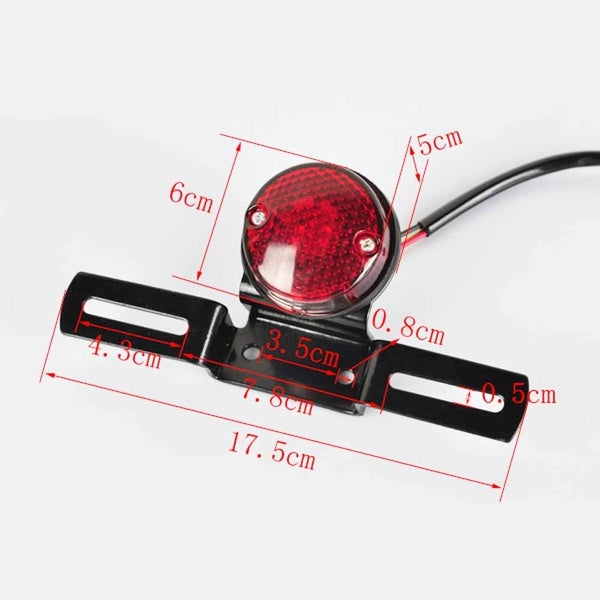 Motorcycle Red LED ATV Bike Brake Stop Tail Light Rear Lamp 12V Universal turn signal brake light or license plate function light