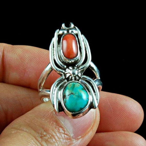 Exquisite Turquoise Engagement Ring Wedding Band Charming Jewelry Casual Accessory Christmas Anniversary Gift Bridal Rings for Women Size 4-12