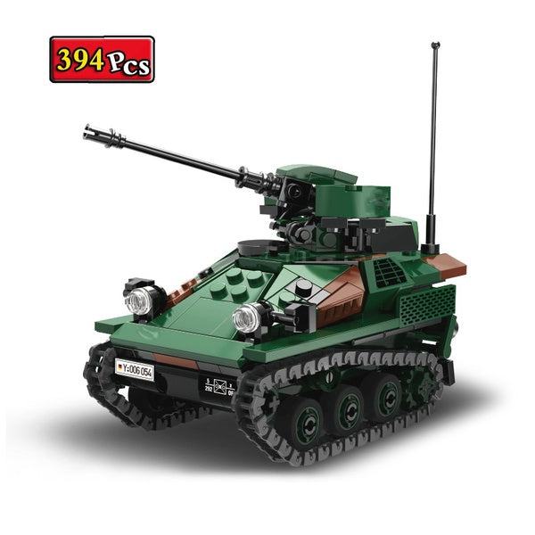 WW2 série militaire seconde guerre mondiale véhicule de combat blindé aéroporté léger MOC blocs de construction briques jouets cadeaux