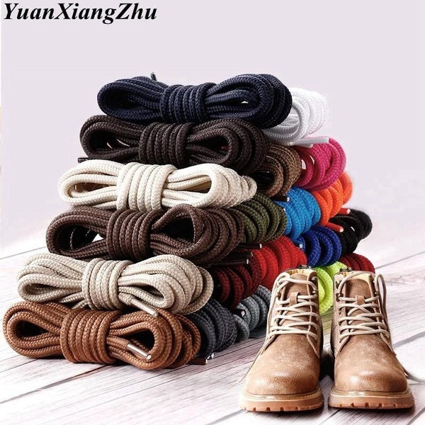 90 cm-120 cm-150 cm 1 paire de lacets ronds Polyester solide classique Martin bottes lacets bottes de sport décontractées lacets