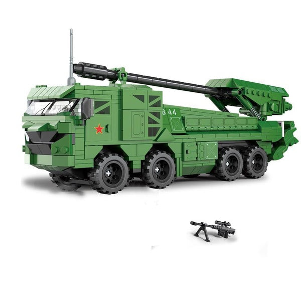 WW2 Military Model French 155MM Self-Propelled Artillery Collection Ornaments Building Blocks Bricks Toys Gifts