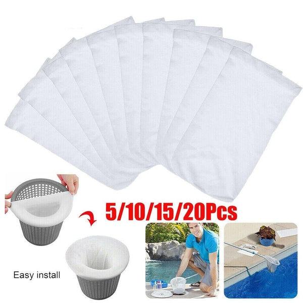 Swimming Pool Skimmer Socks Baskets Skimmers Net Filter Storage Bag 5-10-15-20pcs