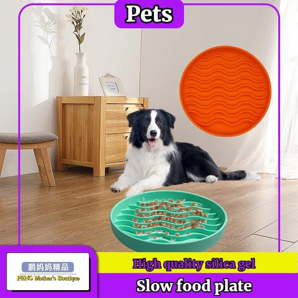 Silicone Lick Mat for Pet Treats, Slow-Feeding Bowl for Dogs, Feeding Supplies