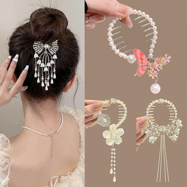 Different Styles Korean Style Fashion Crystal Hair Clips Flower And Butterfly Hair Accessories For women Matron Inn