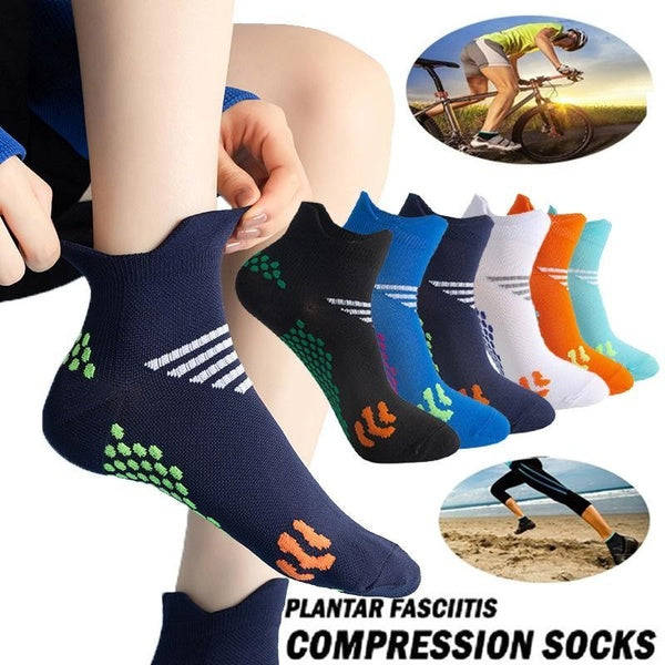 Sport Foot Compression Socks for-Best Ankle Compression Socks for Foot and Heel Pain Relief(1-5Pairs) - for Athletic Running Cycling Baskballing