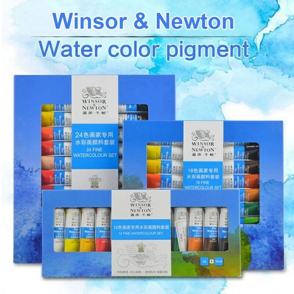 Winsor & Newton 12-18-24 couleurs peintures aquarelle professionnelles Pigment de peinture aquarelle de haute qualité pour peinture d'artiste