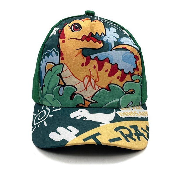 3-8 Years Children Hat Cartoon dinosaur character Baseball cap Kids cotton snapback Fashion hat Hip Hop Boys Girls