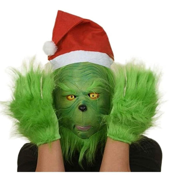 Snailify Grinch Costume Latex Masques Drôles De Carnaval Masques Pour Purim Party Grinch Casque Avec Des Gants