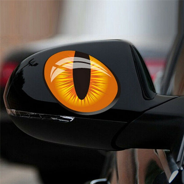 10x12cm 2X Cute Cat Eyes Car Sticker 3D Vinyl Decal Car Rearview Mirror Windows Decor