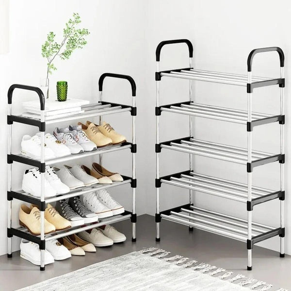 Simple Multi-Layer Shoe Rack - Dustproof Household Shoe Cabinet for Space Saving, Assembled Living Room Shelf