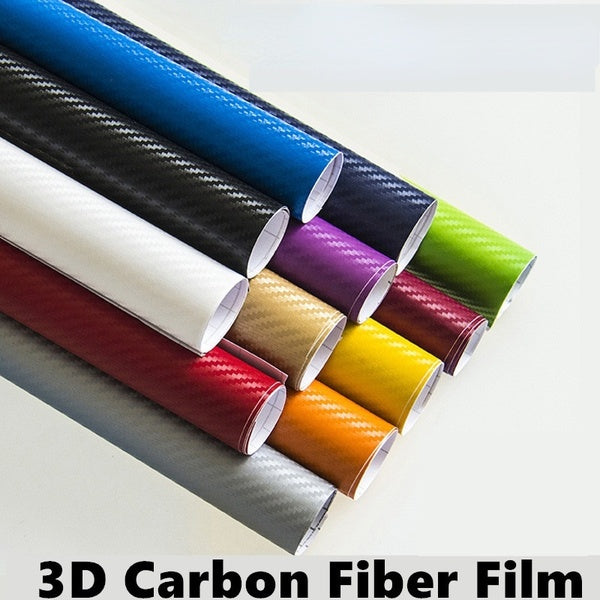 127*30cm Carbon Fiber Vinyl Motorcycle Car Wrap Sheet Roll Film 3D Car Stickers Decal Automobiles Interior Sticker Car Decoration for DIY