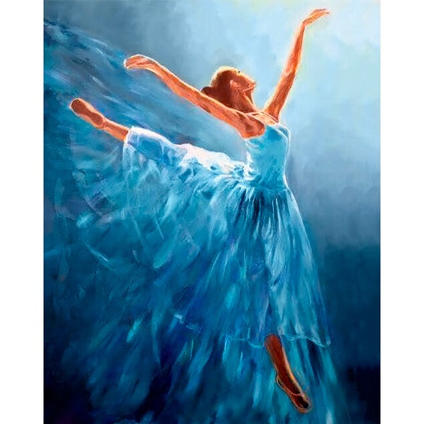 Dancer DIY 5D Diamond Painting by Number Kits Painting Cross Stitch Full Drill Crystal Rhinestone Embroidery Pictures Arts Craft for Home Wall Decor
