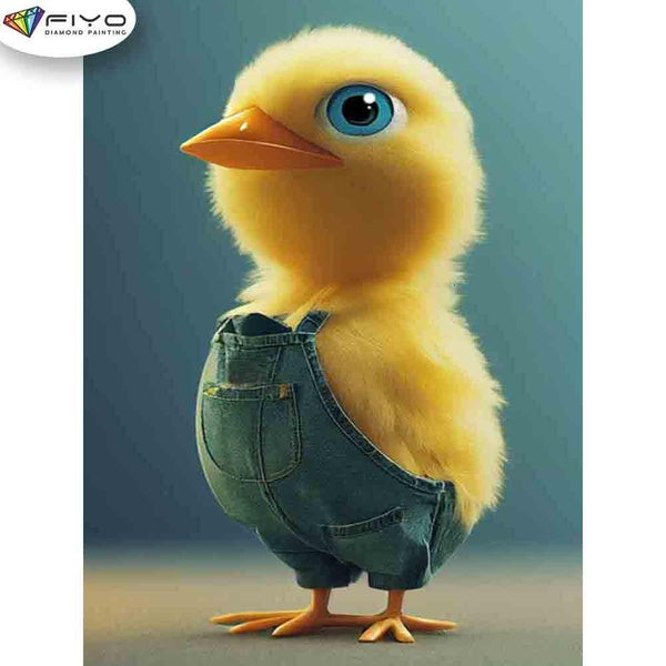 FIYO Cute Chick Diamond Painting Kits For Adults DIY 5D Diamond Mosaic Diamond Painting Home and Kitchen Fashion Canvas Pictures Wall Decoration Gift