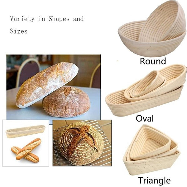 1pcs Baking Supplies Kitchen Tools Baking Accessories Natural Rattan Woven Bread Ferment Basket Bread Making Tools