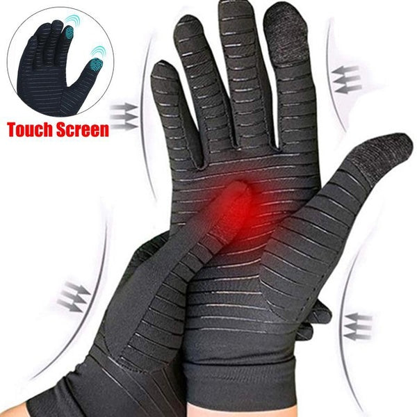 1 paire de gants de compression en cuivre à doigts complets pour soulager les douleurs articulaires femmes hommes gants de thérapie en cuivre antidér