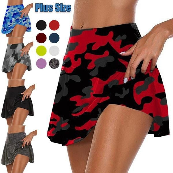 Women's Fashion Camouflage Print Athletic Skort Running Tennis Golf Gym Sports Workout Skirt(XS-5XL),Fitnessshort,Workoutskirt,Short Leggings