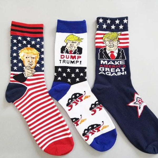 1 Pair Funny America President Trump Men Women Cotton Trendy Street Socks Tide Brand Socks Streetwear Socks
