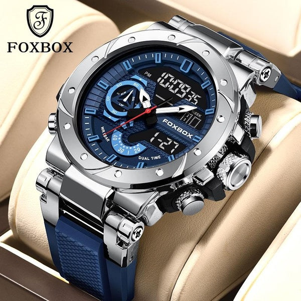 2024 LIGE FOXBOX Montre pour hommes d'affaires de luxe Montre pour hommes de sport lumineux Montre pour hommes à quartz militaire étanche Horloge pou