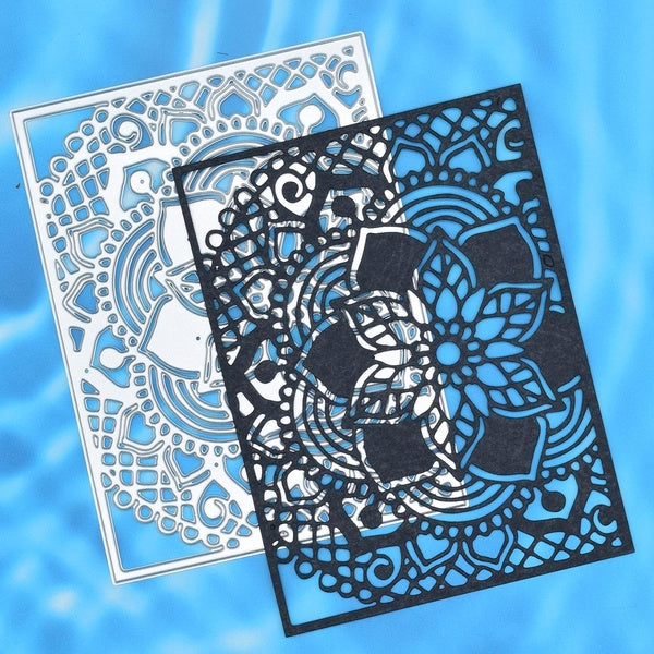 Mandala Rectangular Frame Cutting Dies for DIY Scrapbooking Album Card Making Paper Crafts Embossing Dies
