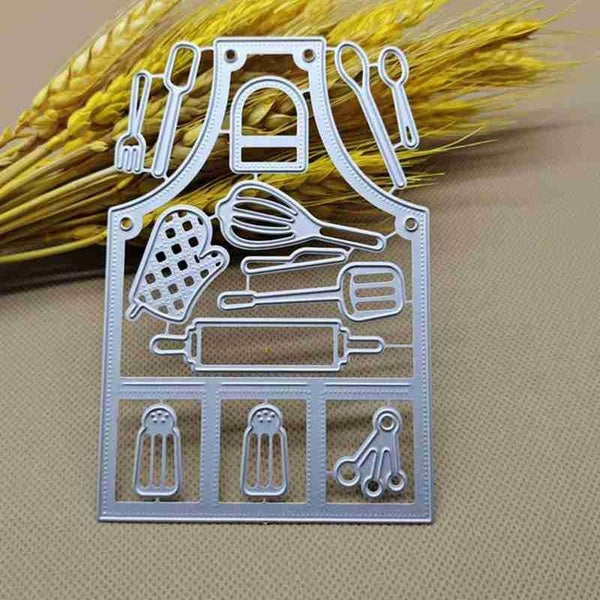 1set Apron Kitchen Metal Cutting Die DIY Craft Cards Scrapbooking Album Decoration Paper Embossing Handmade Stencil Die Stamps