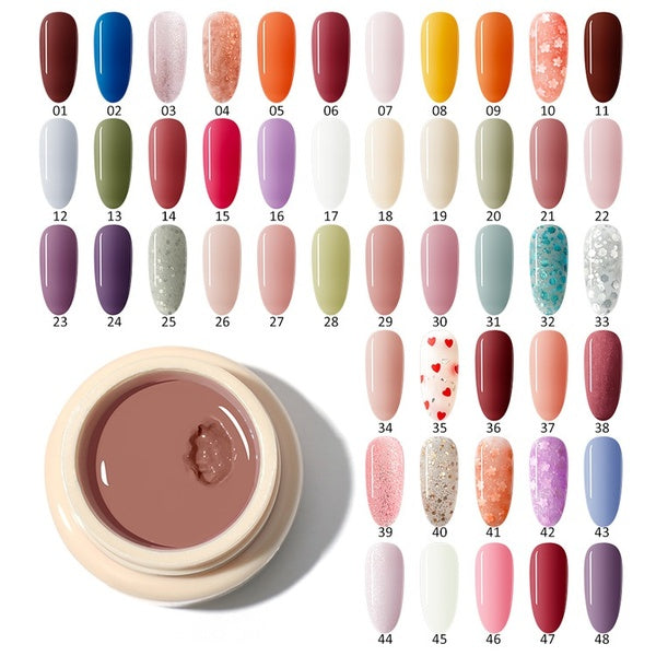 Cream Soild Nail Polish Gel Drawing Painting Phototherapy UV Gel Sequins Nail Art UV Soak Off Gel Varnish