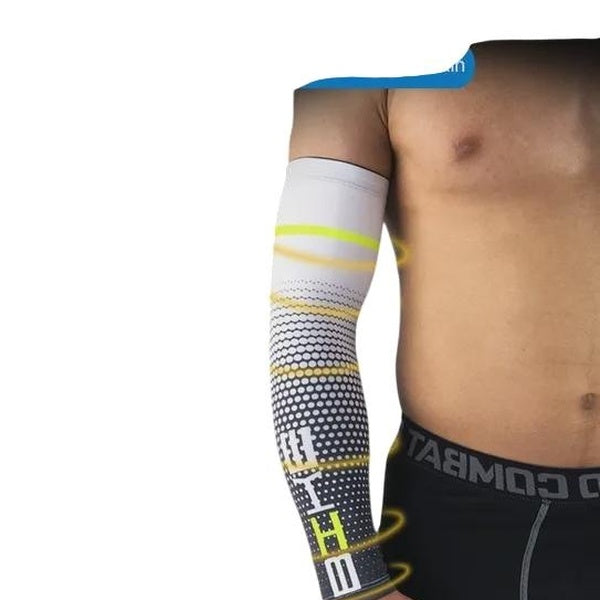 2pcs Cool Men Cycling Running UV Sun Protection Cuff Cover Cover Protective Arm Sleeve Bike Sport Arm Warmers Sleeves