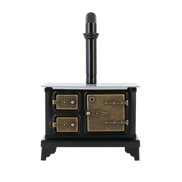1-12 Dollhouse Mini Furniture Iron Stove Long Chimney Model Toy Landscape Decor,Perfect DIY Dollhouse Toy Gift Set