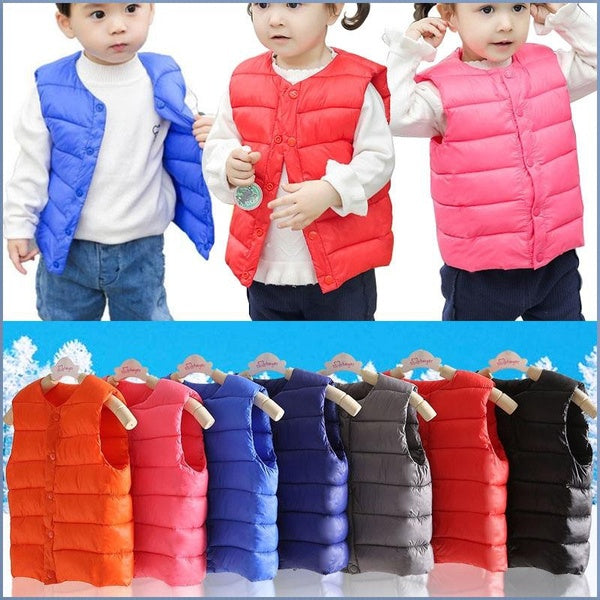 Baby Vest Autumn Winter Boy Vest Jacket Children Outerwear Coats for Girls Vest Infant Cotton Down Sleeveless Kids Warm Jacket