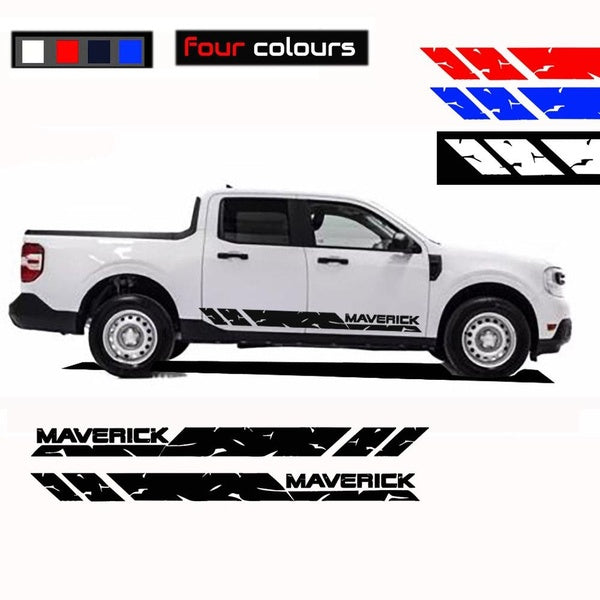 Vinyl Car Decal Sticker Graphics Kit Sport Side Door Fit To Ford Maverick 2pcs