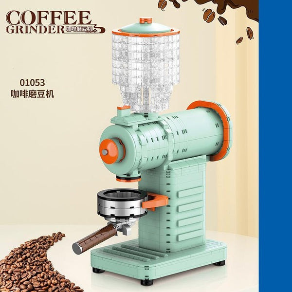 City Creativity Modern Simulation Coffee Grinder Desktop Decoration Building Micro Blocks Bricks Toys Gifts