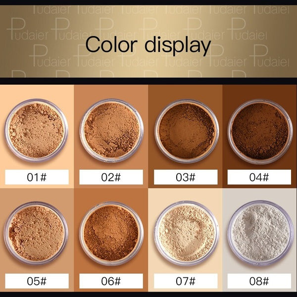 Health & Beauty Pudaier Brighten Oil Control Mineral Matte Loose Powder Concealer Setting Face Foundation Powder For Dark Skin Makeup Cosmetics