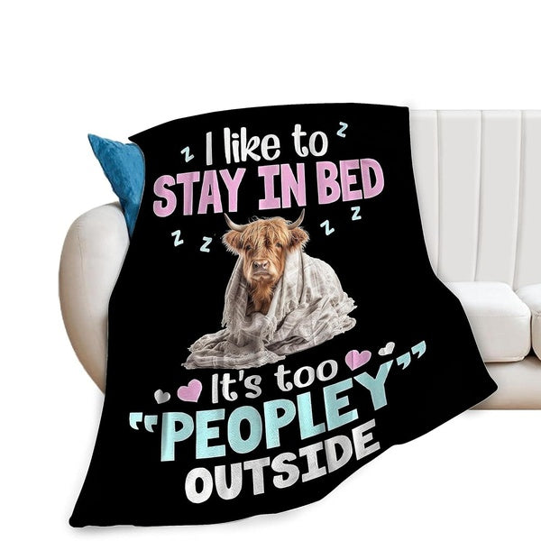 Highland Cow Blanket Soft Cozy Funny Cute Cow Print Throw Blankets Farm Animal Warm Fleece Plush Bedding Blanket Cow Gifts For Women Girls Kids Adult