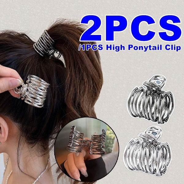 2-1pcs High Ponytail Clip for Women Fashion Metal Hair Claw Girls Clamps Girl Fixed Hairpin Claw Clip Hair Accessories Headwear Matron Inn