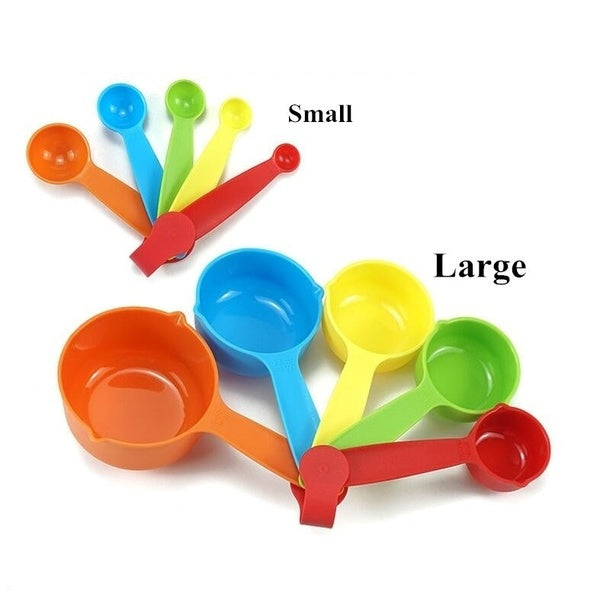 2 Sizes of Super-Useful Colorful Kitchen Tools Measuring Spoons Measuring Cups Spoon Cup Baking Utensil Set Kit Measuring Tools()