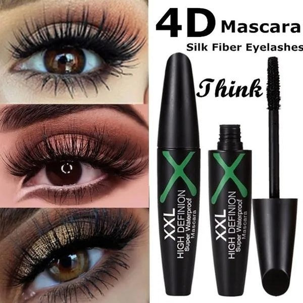 1 Pcs 4D Silk Fiber Eyelash Mascara Waterproof Long Lasting Lash Mascara Wat4D Silk Fiber Eyeerproof Crazy Long Eyelashes Extension