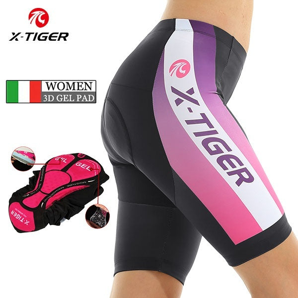 X-Tiger Cycling Shorts Shockproof MTB Mountian Bicycle Shorts Road Racing Bike Shorts Gel Padded Women
