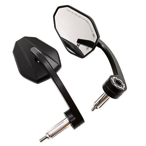 Pair Motorcycle Adjustable Rearview Mirrors 7-8" 22mm Handlebar End Bar Side Mirror Dirt bike Cruiser Chopper Cafe Racer