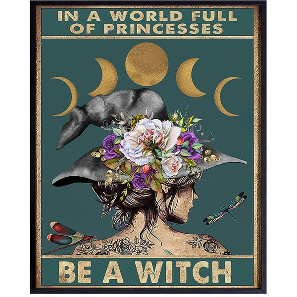Witch Decor - Hippie Room Decor - Womens Boho Wall Art - Boho Wall Decor - Bohemian Wall Decor - Gothic Decor - Witchy Room Decor - Wicca Decor - Pag
