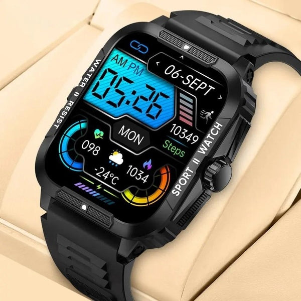 2024 NOUVELLE montre intelligente pour hommes Montre de fitness: Écran tactile de 1,96 pouces Montre intelligente d'appel Bluetooth avec moniteur de